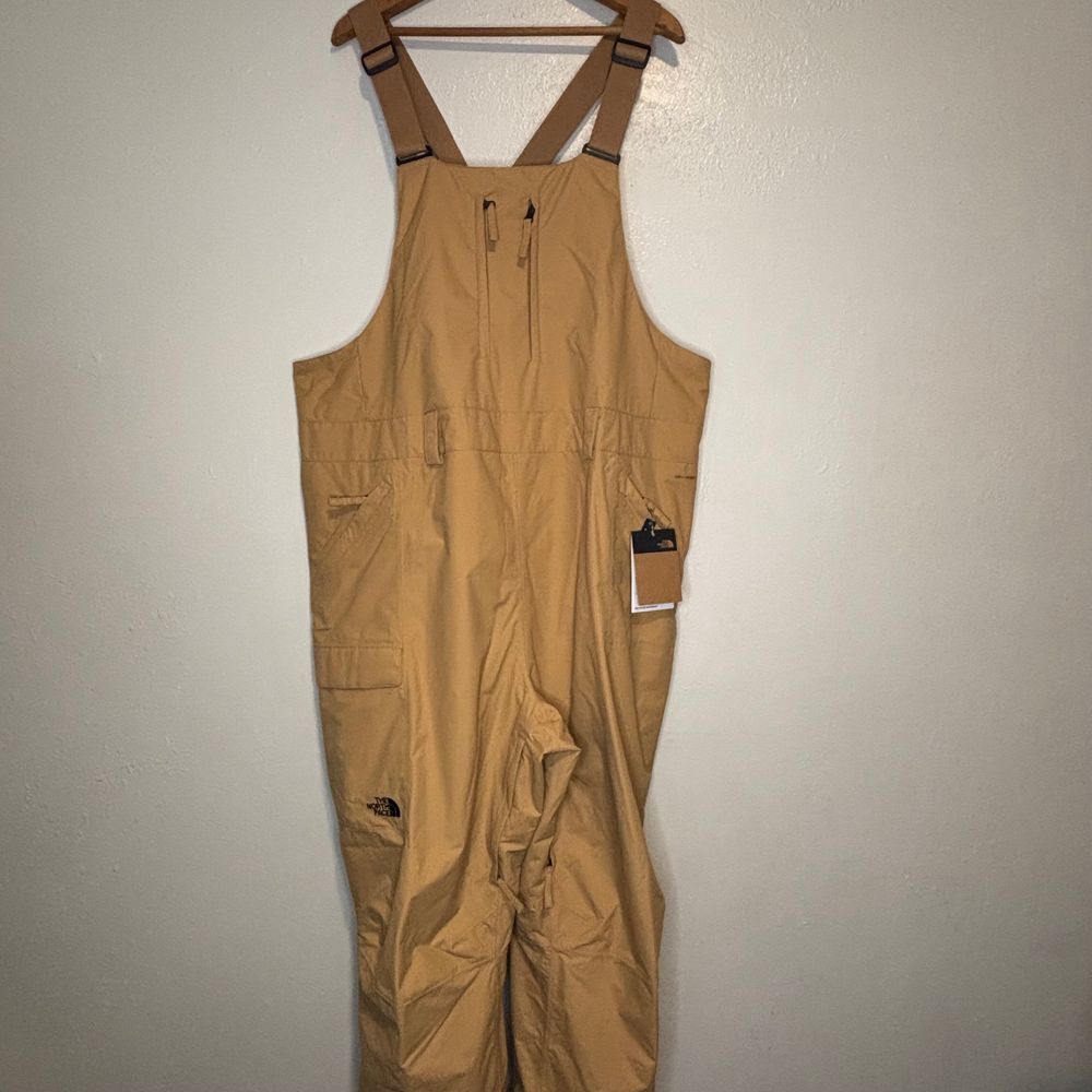 The North Face Tan Snow Suit Ski Overalls NWT Almond Butter Plus Freedom Bib 3X